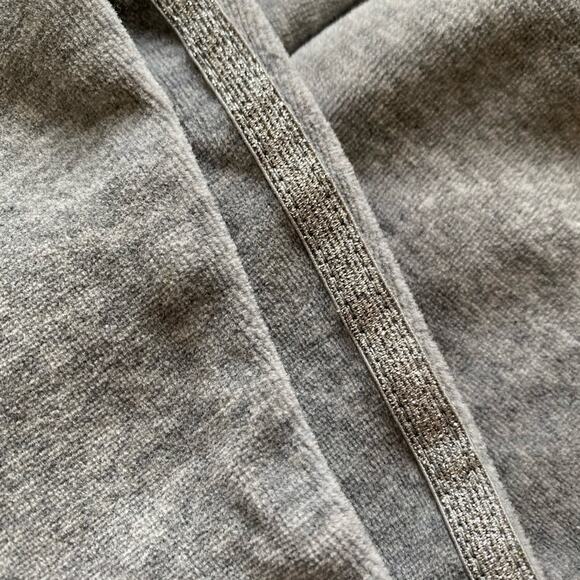 City Streets Gray Velour Elastic Waist Tapered Ankle Sweatpants size XXS (4-5) - Picture 3 of 4